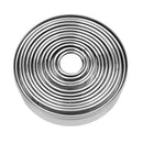 12-piece stainless steel round clay cutter set