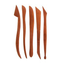 5-piece wooden sculpture knife set for clay