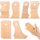 7-piece wooden pottery rib set