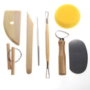 8-piece wooden clay sculpting and molding tool set