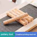 Clay pattern wooden roller for ceramic texture