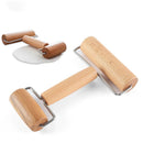 Double-headed wooden clay roller for pottery