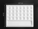 Ellipsoid glaze mixing palette
