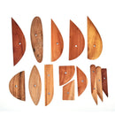 Wooden Pottery Scraper Collection – Clay Shaping & Surface Tools (Multiple Styles)