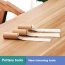 Handmade leather trimming tool for pottery