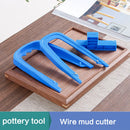 Pottery angle wire cutter tool