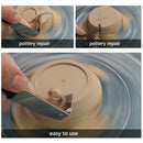 Pottery carving tools with rubber handles