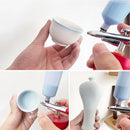 Pottery glaze airbrush for detailed finishing