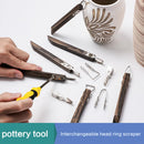 Replaceable blade pottery trimming knife