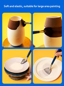 Soft Fan Brush for Pottery – Professional Glaze Tool