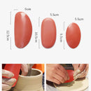3-Piece Ceramic Scraper & Rubber Clay Tool Set – Pottery Smoother Tools