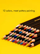 Underglaze Pencils – 12 Colors 1250°C