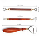Tungsten Steel Trimming Tool with Rosewood Handle – Premium Pottery Finishing Knife