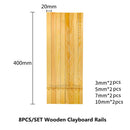 8-Piece Wooden Clay Thickness Guide Set – Precision Slab Building Tools