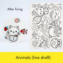 Underglaze cartoon ceramic decoration