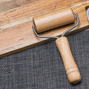 Wooden clay rolling pin for pottery slab smoothing