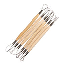 Wooden handle clay sculpting tools for ceramics