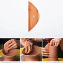 Wooden pottery scraper shaping tool