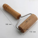 Wooden roller tool for preparing clay slabs